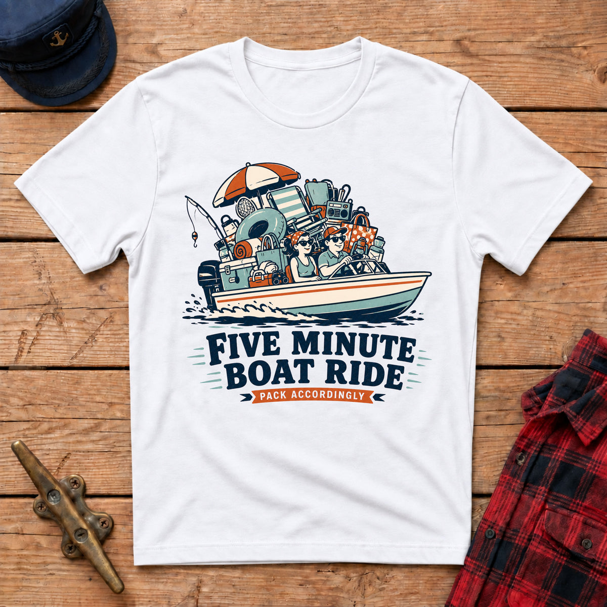 Five Minute Boat Ride Graphic Tee