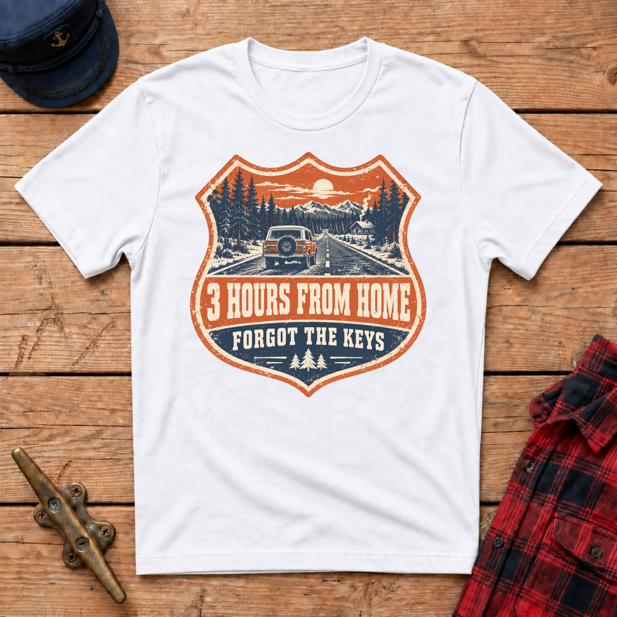 3 Hours From Home - Forgot The Keys Graphic Tee