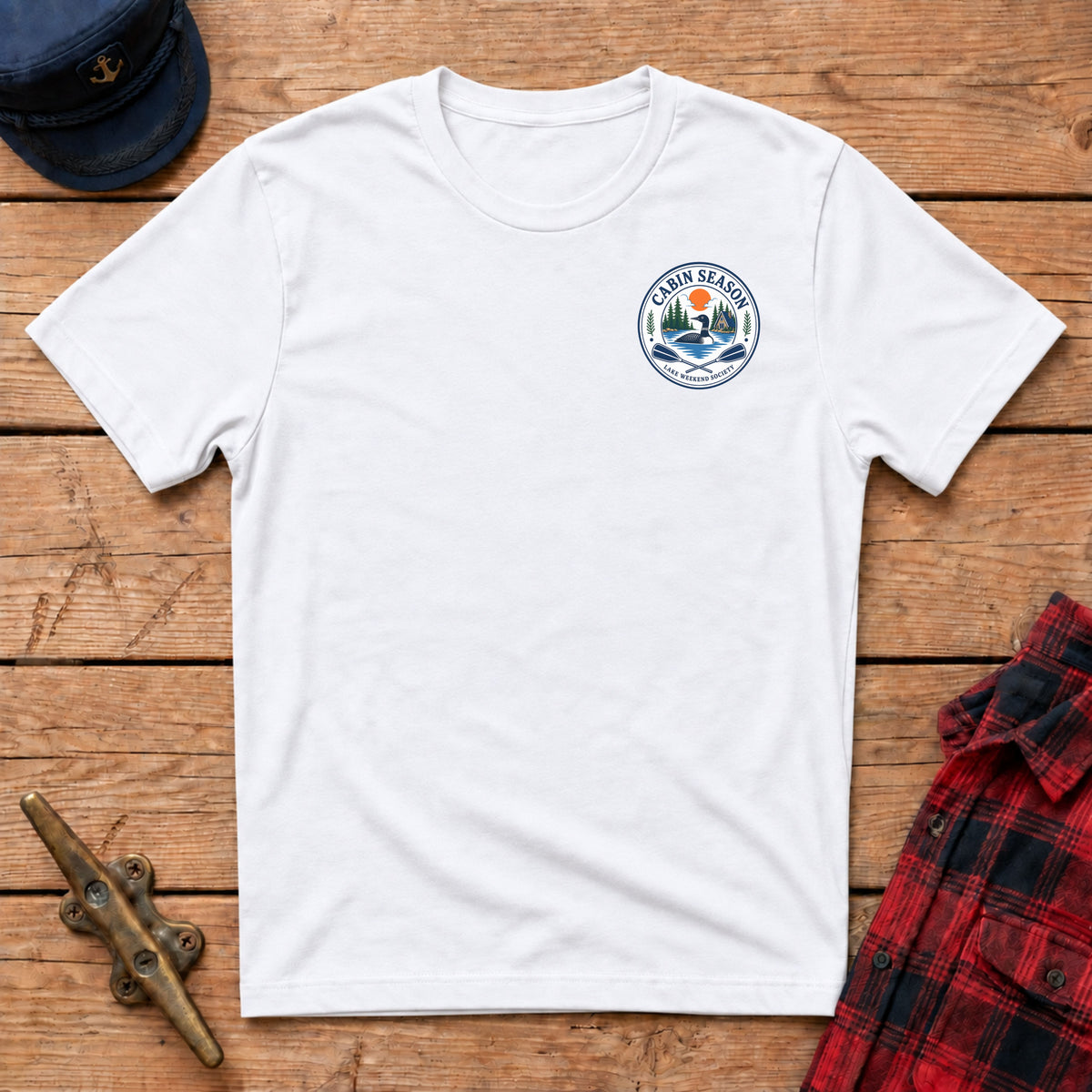 Cabin Season Graphic Badge Tee