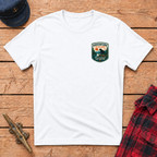 Adventure Is Calling badge tee in White